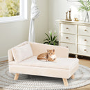 81 cm Plush Pet Sofa with Removable Cushion and Pillow – White – view 2