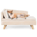 81 cm Plush Pet Sofa with Removable Cushion and Pillow – White – view 3