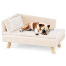 81 cm Plush Pet Sofa with Removable Cushion and Pillow – White – view 4