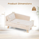 81 cm Plush Pet Sofa with Removable Cushion and Pillow – White – view 5