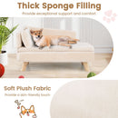 81 cm Plush Pet Sofa with Removable Cushion and Pillow – White – view 7