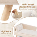 81 cm Plush Pet Sofa with Removable Cushion and Pillow – White – view 9