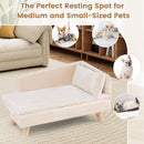 81 cm Plush Pet Sofa with Removable Cushion and Pillow – White – view 10