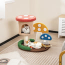 Colorful 4-in-1 cat tree with condo, platform, and sisal post for play and relaxation, designed for feline fun.