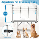 120 cm Folding Pet Care Table with Adjustable Overhead Arms – Black view 7