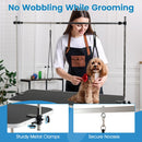 120 cm Folding Pet Care Table with Adjustable Overhead Arms – Black view 8