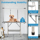 120 cm Folding Pet Care Table with Adjustable Overhead Arms – Black view 10