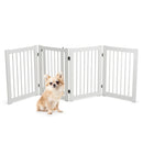 4-Panel Folding Wooden Pet Gate with Walk-Through Door – view 2