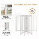 4-Panel Folding Wooden Pet Gate with Walk-Through Door – view 10
