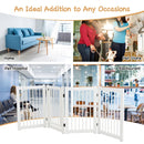 4-Panel Folding Wooden Pet Gate with Walk-Through Door – view 11