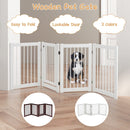 4-Panel Folding Wooden Pet Gate with Walk-Through Door – view 12