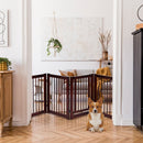 4-Panel Folding Wooden Pet Gate with Walk-Through Door – view 6