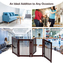 4-Panel Folding Wooden Pet Gate with Walk-Through Door – view 8