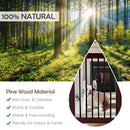 4-Panel Folding Wooden Pet Gate with Walk-Through Door – view 9
