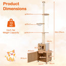 256–275 cm Cat Tower with Litter Cabinet and Clear Bowl – view 3