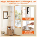 256–275 cm Cat Tower with Litter Cabinet and Clear Bowl – view 5