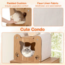 256–275 cm Cat Tower with Litter Cabinet and Clear Bowl – view 7