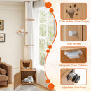 256–275 cm Cat Tower with Litter Cabinet and Clear Bowl – view 8