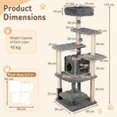 170 cm Cat Tower with Two-Entry Condo and Padded Perch – view 5