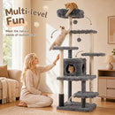 170 cm Cat Tower with Two-Entry Condo and Padded Perch – view 10