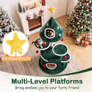 127 cm Star-Topped Cat Tower with Two Condos – view 6