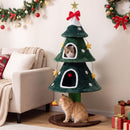 137.5 cm Festive Cat Tower with Two Plush Condos – view 2