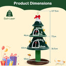 137.5 cm Festive Cat Tower with Two Plush Condos – view 5
