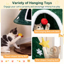 137.5 cm Festive Cat Tower with Two Plush Condos – view 9