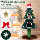 137.5 cm Festive Cat Tower with Two Plush Condos – view 11