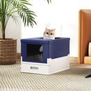 Folding Covered Cat Litter Box with Drawer Tray – view 1
