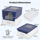Folding Covered Cat Litter Box with Drawer Tray – view 5
