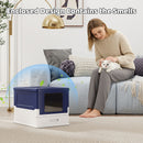 Folding Covered Cat Litter Box with Drawer Tray – view 6