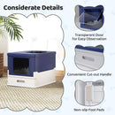 Folding Covered Cat Litter Box with Drawer Tray – view 10