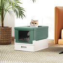 Folding Covered Cat Litter Box with Drawer Tray – view 2