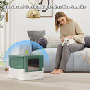 Folding Covered Cat Litter Box with Drawer Tray – view 6