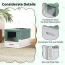 Folding Covered Cat Litter Box with Drawer Tray – view 10