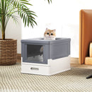 Folding Covered Cat Litter Box with Drawer Tray – view 2