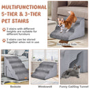Two-Piece Foam Pet Stair Set with Three and Five Tiers – view 3