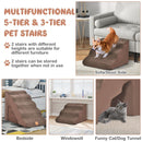 Two-Piece Foam Pet Stair Set with Three and Five Tiers – view 3