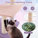 Multi-level cat tree with plush perch, cozy condo, and 7.2 cm sisal scratching posts for claw grinding and play.