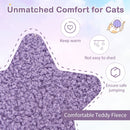 Cozy purple cat tree with plush perch, hammock, and sisal scratching posts for multi-cat households and playful.