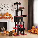 178 cm Gothic Cat Tower with Condo and Hammocks – view 1