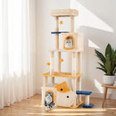 159 cm Cat Tower with Two Condos and Fish-Shaped Platforms – view 2