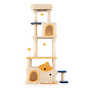159 cm Cat Tower with Two Condos and Fish-Shaped Platforms – view 4