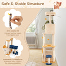 159 cm Cat Tower with Two Condos and Fish-Shaped Platforms – view 9