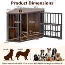 Corner Dog Crate with Three-Height Bowl Rack – Brown – view 5