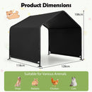 128 cm Outdoor Pet Shade Shelter – Black view 4