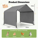 128 cm Outdoor Pet Shade Shelter – Grey view 4