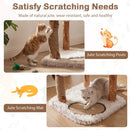 101 cm Natural Wood Cat Tree with Two Plush Perches – view 9