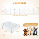 480 × 81 cm Eight-Panel Folding Metal Pet Gate – view 4